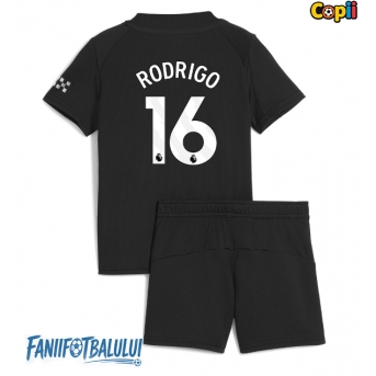Manchester City Rodri Hernandez #16 Echipament de Fotbal Replică 2025-26 Copii Deplasare (+ Șorturi)